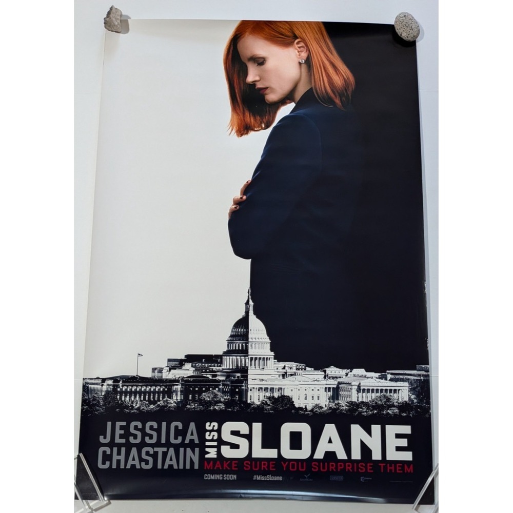 Miss SLOANE 2016 - movie poster Original DS One sheet 27x40 Double Sided